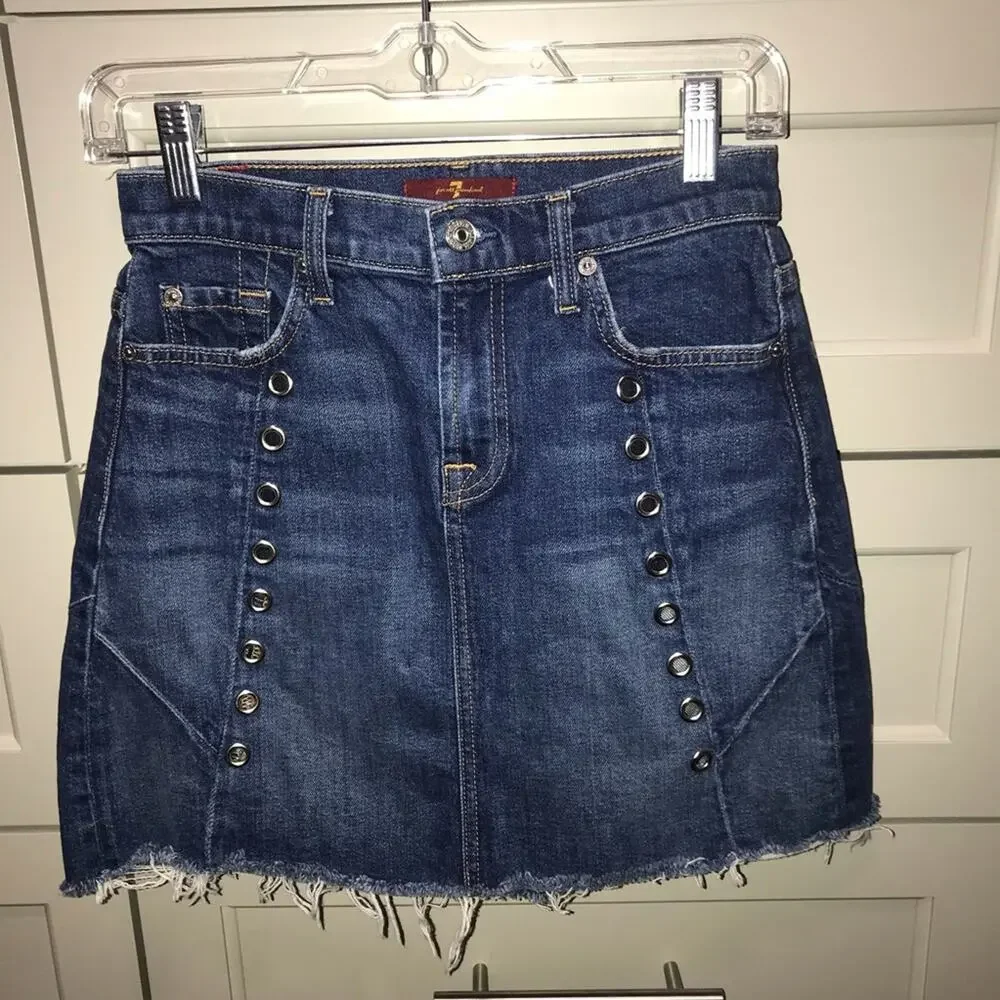 7 For All Mankind Denim Skirt 24